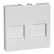 Лицьова панель аудіорозетки Schneider Electric MEG4562-0319 Merten System M, полярно-білий · Schneider Electric · schneider-electric-meg4562-0319