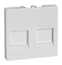 Лицьова панель аудіорозетки Schneider Electric MEG4562-0319 Merten System M, полярно-білий