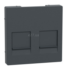 Лицьова панель аудіорозетки Schneider Electric MEG4562-0414 Merten System M, антрацит
