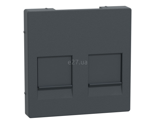 Лицьова панель аудіорозетки Schneider Electric MEG4562-0414 Merten System M, антрацит