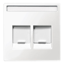 Лицьова панель аудіорозетки Schneider Electric MEG4564-0319 Merten System M, полярно-білий · Schneider Electric · schneider-electric-meg4564-0319