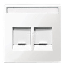 Лицьова панель аудіорозетки Schneider Electric MEG4564-0319 Merten System M, полярно-білий