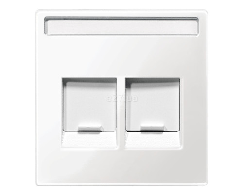 Лицьова панель аудіорозетки Schneider Electric MEG4564-0319 Merten System M, полярно-білий