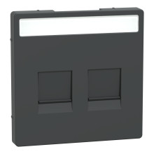 Лицьова панель аудіорозетки Schneider Electric MEG4564-6034 Merten System D, антрацит · Schneider Electric · schneider-electric-meg4564-6034