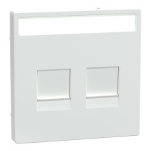Лицьова панель аудіорозетки Schneider Electric MEG4564-6035 Merten System D, білий лотос · Schneider Electric · schneider-electric-meg4564-6035