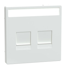 Лицьова панель аудіорозетки Schneider Electric MEG4564-6035 Merten System D, білий лотос