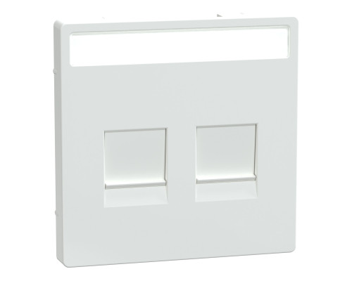 Лицьова панель аудіорозетки Schneider Electric MEG4564-6035 Merten System D, білий лотос