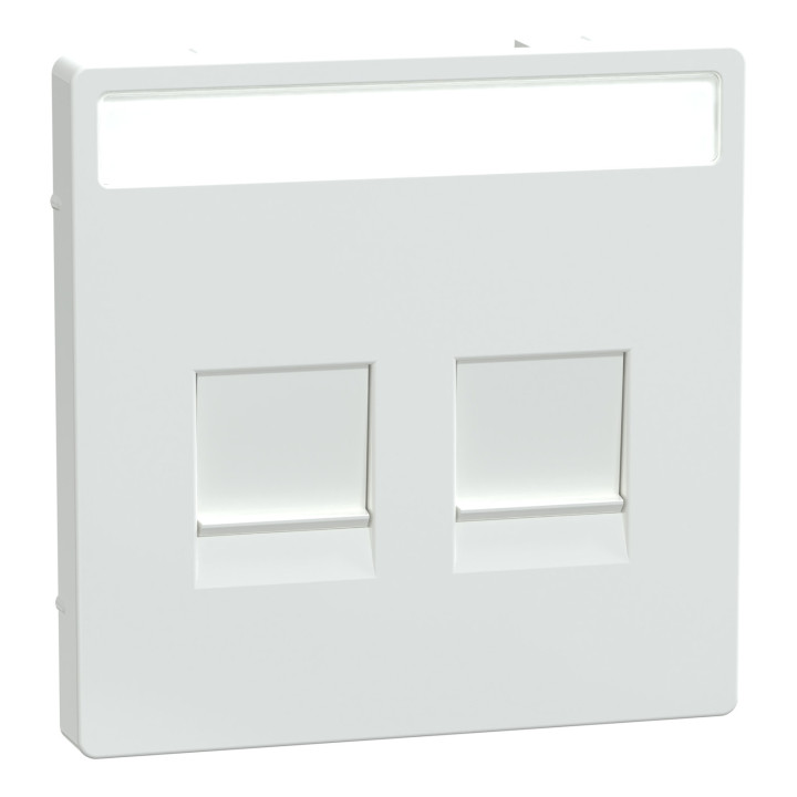 Лицьова панель аудіорозетки Schneider Electric MEG4564-6035 Merten System D, білий лотос · Schneider Electric · schneider-electric-meg4564-6035