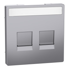 Лицьова панель аудіорозетки Schneider Electric MEG4564-6036 Merten System D, нержавіюча сталь · Schneider Electric · schneider-electric-meg4564-6036