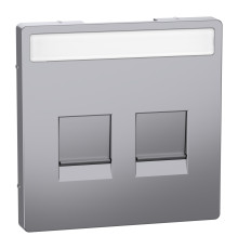 Лицьова панель аудіорозетки Schneider Electric MEG4564-6036 Merten System D, нержавіюча сталь