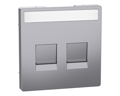 Лицьова панель аудіорозетки Schneider Electric MEG4564-6036 Merten System D, нержавіюча сталь