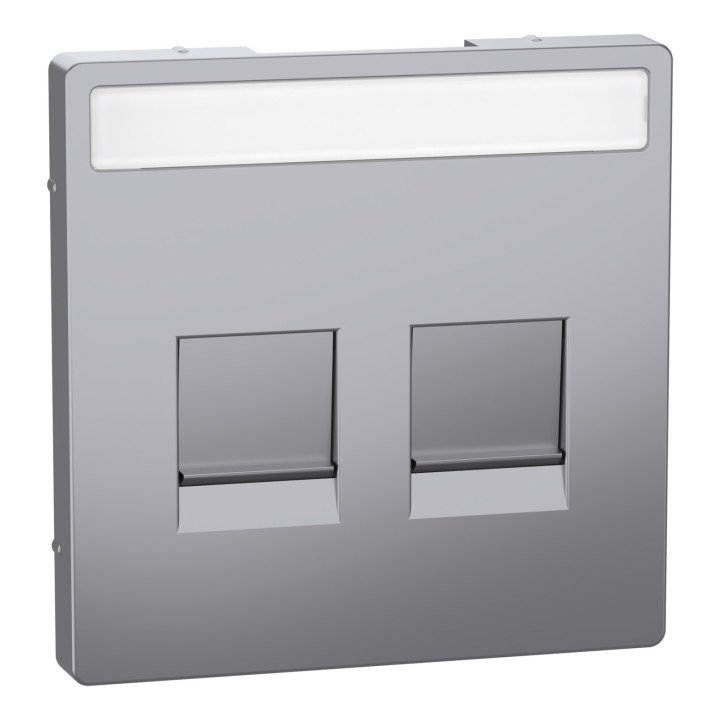 Лицьова панель аудіорозетки Schneider Electric MEG4564-6036 Merten System D, нержавіюча сталь · Schneider Electric · schneider-electric-meg4564-6036