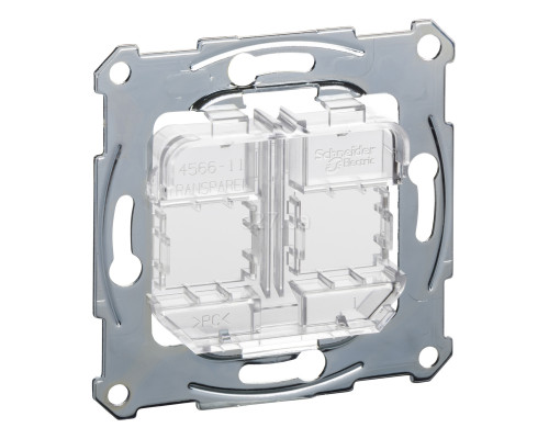 Розетка комп'ютерна Schneider Electric MEG4566-0080 Merten QuickFlex, прозорий