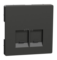 Лицьова панель розетки RJ45 Schneider Electric MEG4572-6034 Merten System D, антрацит