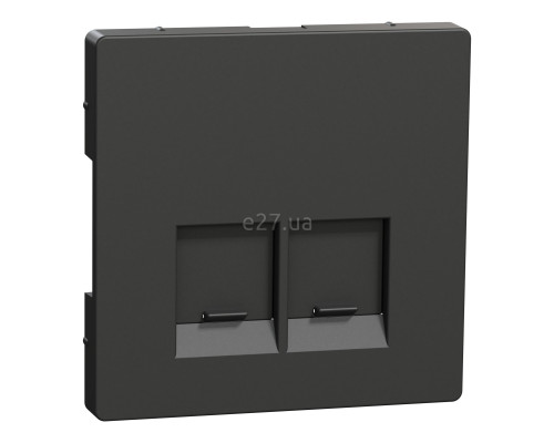 Лицьова панель розетки RJ45 Schneider Electric MEG4572-6034 Merten System D, антрацит