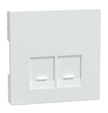 Лицьова панель розетки RJ45 Schneider Electric MEG4572-6035 Merten System D, білий лотос
