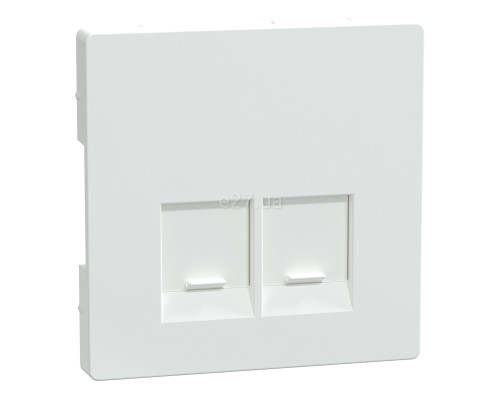 Лицьова панель розетки RJ45 Schneider Electric MEG4572-6035 Merten System D, білий лотос