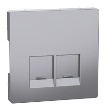 Лицьова панель розетки RJ45 Schneider Electric MEG4572-6036 Merten System D, нержавіюча сталь