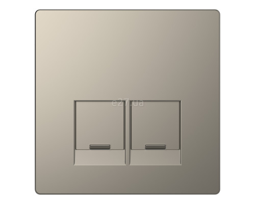 Лицьова панель розетки RJ45 Schneider Electric MEG4572-6050 Merten System D, нікель