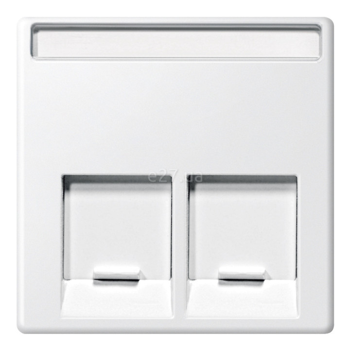 Лицьова панель розетки RJ45 Schneider Electric MEG4574-0319 Merten System M, полярно-білий · Schneider Electric · schneider-electric-meg4574-0319
