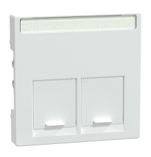 Лицьова панель розетки RJ45 Schneider Electric MEG4574-0325 Merten System M, активний білий