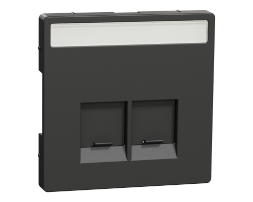 Лицьова панель розетки RJ45 Schneider Electric MEG4574-6034 Merten System D, антрацит