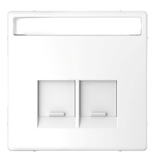Лицьова панель розетки RJ45 Schneider Electric MEG4574-6035 Merten System D, білий лотос