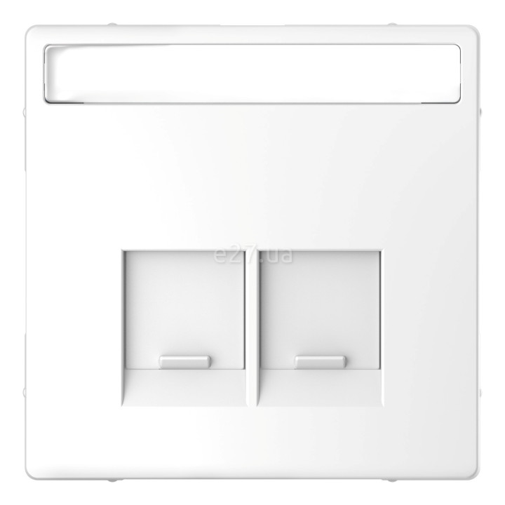 Лицьова панель розетки RJ45 Schneider Electric MEG4574-6035 Merten System D, білий лотос · Schneider Electric · schneider-electric-meg4574-6035