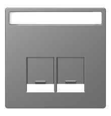 Лицьова панель розетки RJ45 Schneider Electric MEG4574-6036 Merten System D, нержавіюча сталь