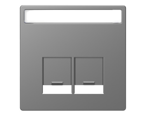 Лицьова панель розетки RJ45 Schneider Electric MEG4574-6036 Merten System D, нержавіюча сталь