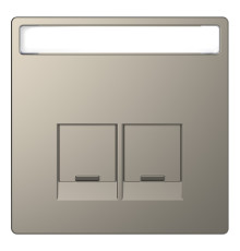 Лицьова панель розетки RJ45 Schneider Electric MEG4574-6050 Merten System D, нікель