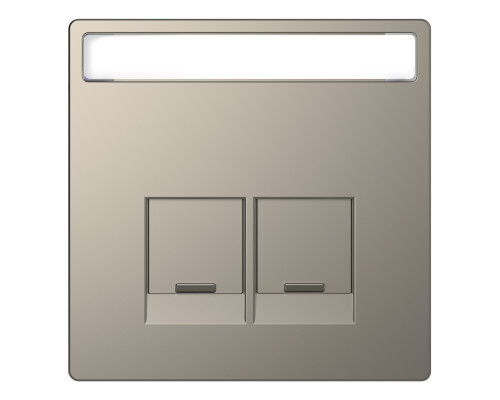 Лицьова панель розетки RJ45 Schneider Electric MEG4574-6050 Merten System D, нікель