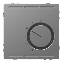 Кімнатний терморегулятор Schneider Electric MEG5762-6036 Merten System D, нержавіюча сталь · Schneider Electric · schneider-electric-meg5762-6036