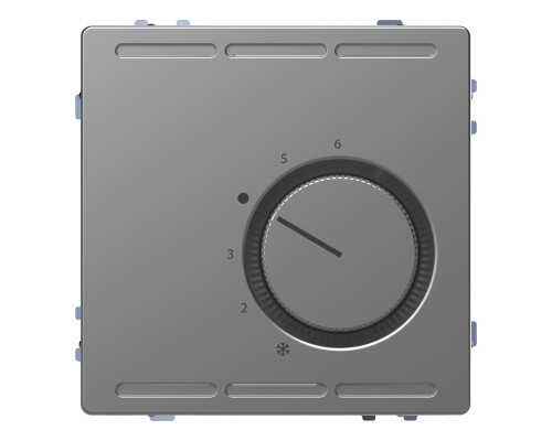 Кімнатний терморегулятор Schneider Electric MEG5762-6036 Merten System D, нержавіюча сталь