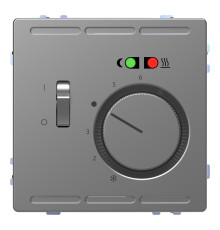 Терморегулятор для теплої підлоги Schneider Electric MEG5764-6036 Merten System D, нержавіюча сталь
