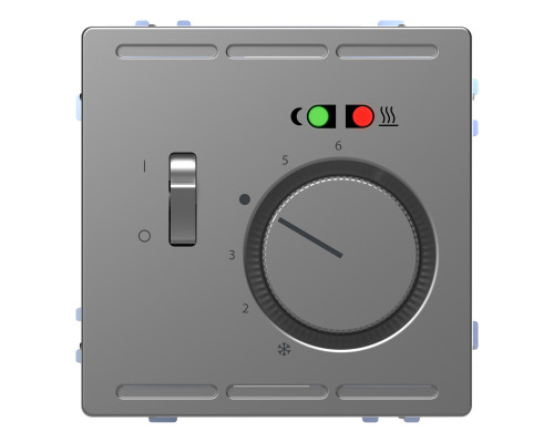 Терморегулятор для теплої підлоги Schneider Electric MEG5764-6036 Merten System D, нержавіюча сталь