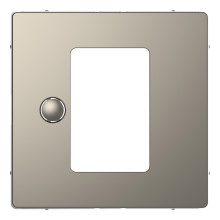 Лицьова панель терморегулятора Schneider Electric MEG5775-6050 Merten System D, нікель · Schneider Electric · schneider-electric-meg5775-6050