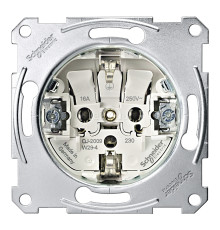Розетка 220В Schneider Electric MTN2300-0000 Merten QuickFlex, із заземленням, Schuko, без шторок, для врізного монтажу