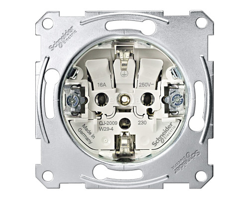Розетка 220В Schneider Electric MTN2300-0000 Merten QuickFlex, із заземленням, Schuko, без шторок, для врізного монтажу