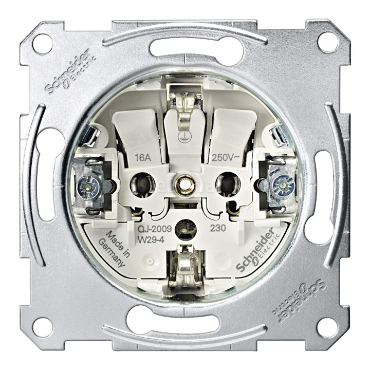 Розетка 220В Schneider Electric MTN2300-0000 Merten QuickFlex, із заземленням, Schuko, без шторок, для врізного монтажу · Schneider Electric · schneider-electric-mtn2300-0000