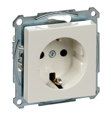 Розетка 220В Schneider Electric MTN2300-0319 Merten System M, полярно-білий, пластик, із заземленням, Schuko, без захисної кришки, зі шторками, для врізного монтажу