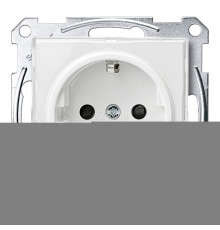 Розетка 220В Schneider Electric MTN2300-3500 Merten System M-Creativ, прозорий, пластик, із заземленням, Schuko, без захисної кришки, зі шторками, для врізного монтажу