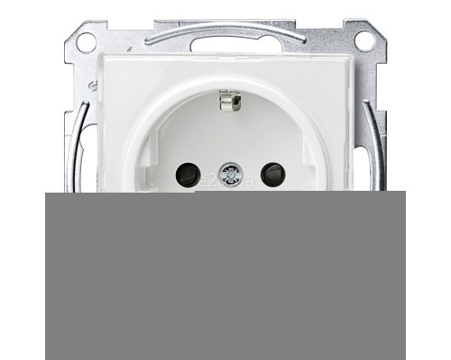 Розетка 220В Schneider Electric MTN2300-3500 Merten System M-Creativ, прозорий, пластик, із заземленням, Schuko, без захисної кришки, зі шторками, для врізного монтажу