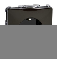 Розетка 220В Schneider Electric MTN2300-4015 Merten Antique/Artec, коричневий, із заземленням, Schuko, без захисної кришки, зі шторками, для врізного монтажу