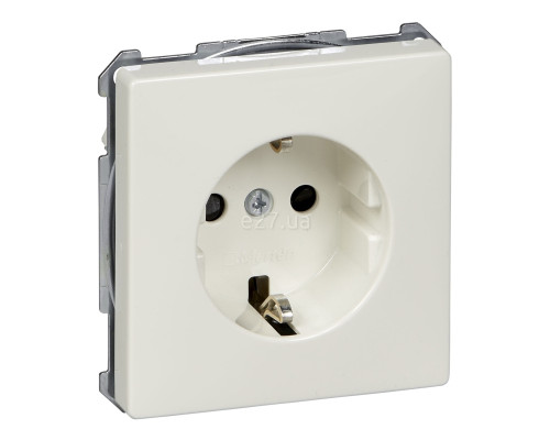 Розетка 220В Schneider Electric MTN2300-4019 Merten Antique/Artec, полярно-білий, із заземленням, Schuko, без захисної кришки, зі шторками, для врізного монтажу