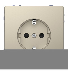 Розетка 220В Schneider Electric MTN2300-6033 Merten D-Life, сахара, пластик, із заземленням, Schuko, без захисної кришки, зі шторками, для врізного монтажу