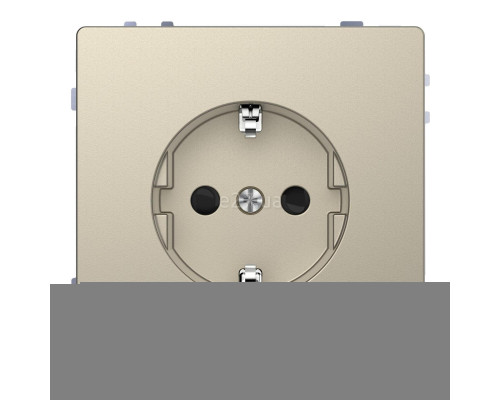 Розетка 220В Schneider Electric MTN2300-6033 Merten D-Life, сахара, пластик, із заземленням, Schuko, без захисної кришки, зі шторками, для врізного монтажу