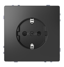 Розетка 220В Schneider Electric MTN2300-6034 Merten D-Life, антрацит, пластик, із заземленням, Schuko, без захисної кришки, зі шторками, для врізного монтажу
