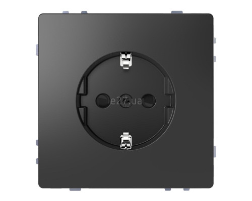 Розетка 220В Schneider Electric MTN2300-6034 Merten D-Life, антрацит, пластик, із заземленням, Schuko, без захисної кришки, зі шторками, для врізного монтажу