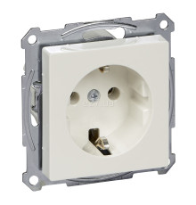 Розетка 220В Schneider Electric MTN2301-0319 Merten System M, полярно-білий, пластик, із заземленням, Schuko, без захисної кришки, без шторок, для врізного монтажу
